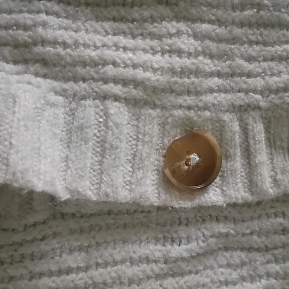 Torrid White Button Down Cable Knit Cardigan Sweater - Picture 3 of 6